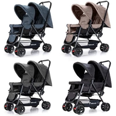 Teknum Double Stroller Combo - Black